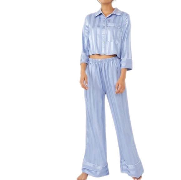 Free People Intimates Pajama Party Set in Hazy Blue X-Large